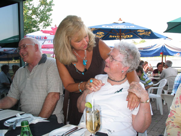 From the left: Elwyn (Vivian Charron), Barb French, Mrs Burden